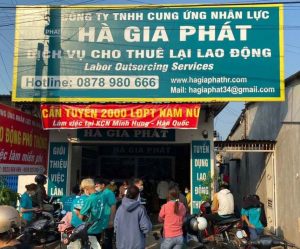 cung ứng lao động thời vụ tại KCN Giầu Dây