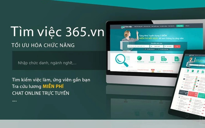 Timviec365 - trang web tuyển dụng miễn phí hiện nay